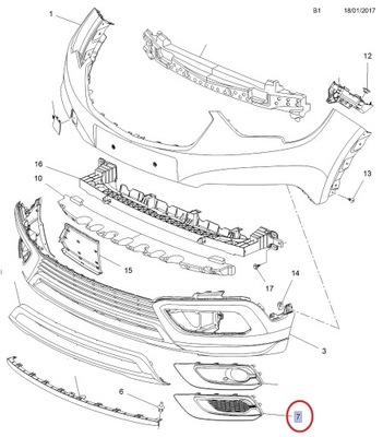 DÉFLECTEUR BOUCHON PARE-CHOCS DE HALOGÈNE OPEL CROSSLAND - milautoparts-fr.ukrlive.com