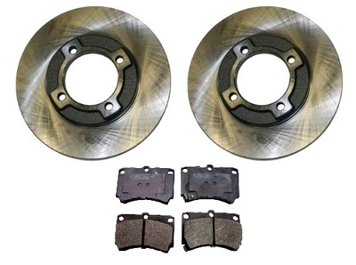 Гальмівні диски гальмівні колодки kia pride 1990-2005 перед kpl фото №1