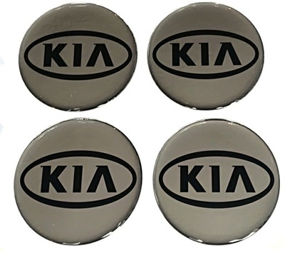 AUTOCOLLANTS SUR COUVERCLES DISQUES KIA 50 MM ARGENT - milautoparts-fr.ukrlive.com