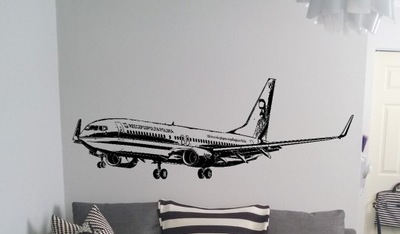 Naklejka samolot Boeing-737 rządowy 151x54cm n.40