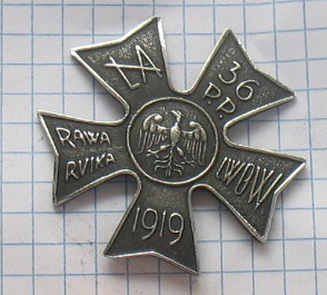 odznaka 36 pp Rawa Ruska Lwów 1919