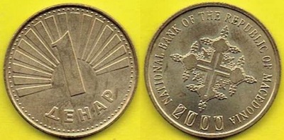 MACEDONIA 1 DINAR 2000 r. mennicza