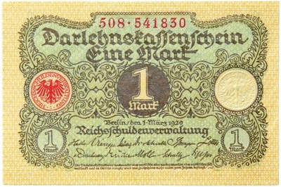 Niemcy - BANKNOT - 1 Marka 1920 - Stan UNC !