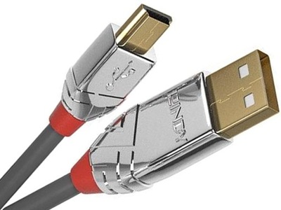 KABEL USB 2.0 A - MINI-B LINDY CROMO LINE 1m