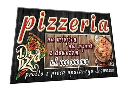 BANER GOTOWE WZORY BAR PUB PIZZERIA PIZZA piec