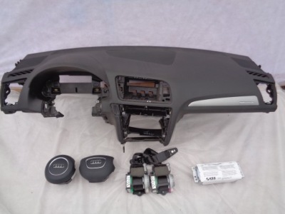 Audi q5 8r lift приборная панель консоль подушка безопасности ремни комплект org фото №1