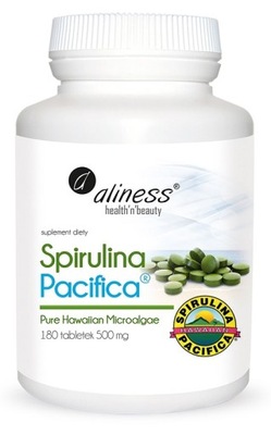 Hawajska Spirulina Pacifica 180 tabletek Aliness