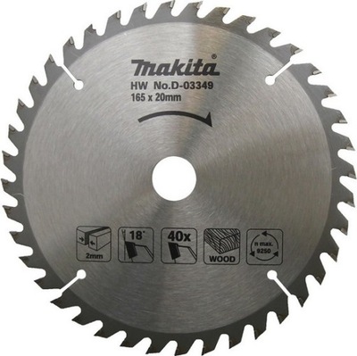 MAKITA TARCZA TNĄCA DO DREWNA 165x20x40Z