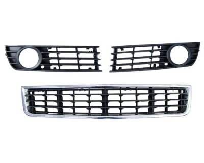 Решётка радиатора решётка бампера l+p+ś kpl. audi a4 b6 00-04 фото №1