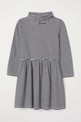 H&M Dżersejowa sukienka z golfem r.122/128 cm