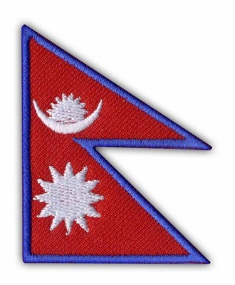 Nepal Naszywka - Flaga Nepalu, nepalska - HAFT
