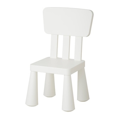 IKEA MAMMUT Krzesełko dziecięce białe