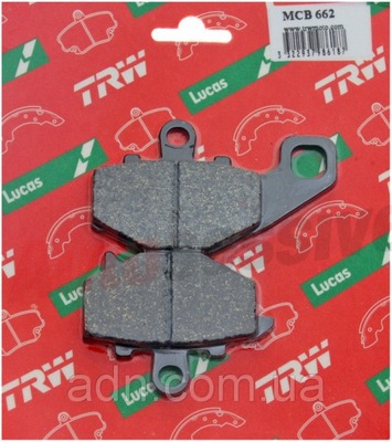 COMPLET DE SABOTS DE FREIN HAMULCOWYCH, FREINS TARCZOWE TRW MCB662 - milautoparts-fr.ukrlive.com