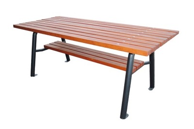 Solidny stół parkowy ogrodowy drewniany 100cm
