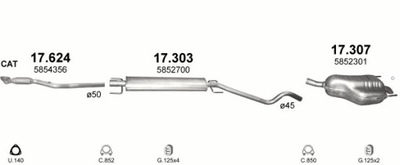 POLMOSTROW SILENCER CENTRAL OPEL ASTRA H - milautoparts-fr.ukrlive.com