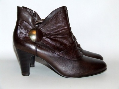 Buty ze skóry CAPRICE r.39,5 dł.25,4cm s IDEALNY