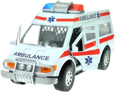 Ambulans KARETKA POGOTOWIE OTWIERANE DRZWI 26 CM