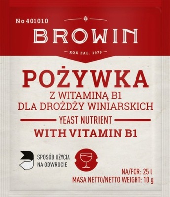 Pożywka winiarska Browin z witaminą B