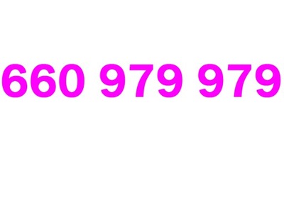 ZŁOTY NUMER T-MOBILE TAK TAK 660 979 979