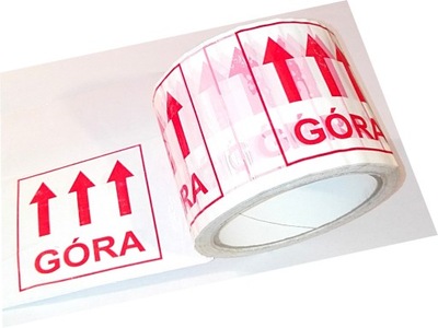 taśma pakowa z nadrukiem "GÓRA"