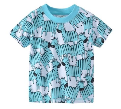 Koszulka, t-shirt, bawełna, motyw: zebra(18-24 m.)