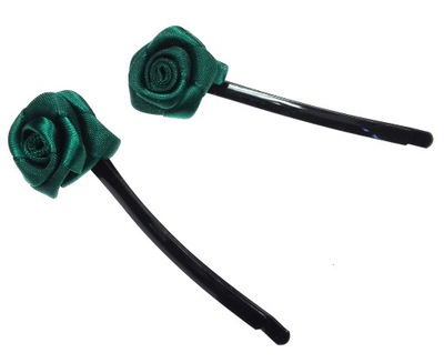 Wsuwki do włosów róża rose c.zielony 2 szt
