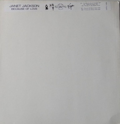 Janet Jackson - Because Of Love 12'' NEAR MINT