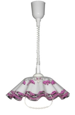 PLEXI lampa kuchenna biała 7 wzór RÓŻOWY pleksi