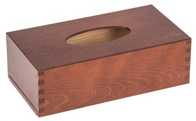 CHUSTECZNIK drewniany pudełko na chusteczki ORZECH