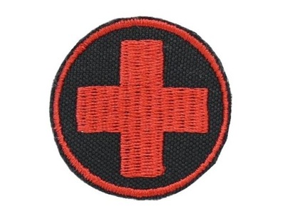 Naszywka Medyczna Krzyż Medyczny 4x4cm z Rzepem