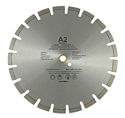 DIAMANTOVÝ KOTÚČ 350 x25,4 /20 mm, A2, ASFALT, BETÓN