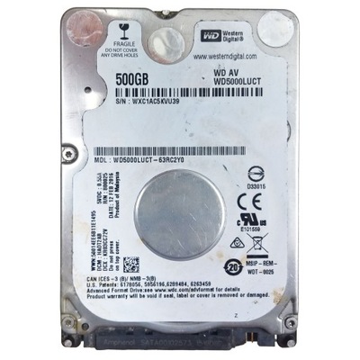 WD WD5000LUCT | 63RCZY0 | dawca WoZ