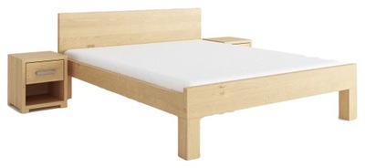 Łóżko Fortis brzozowe 200x220 - naturalne drewno