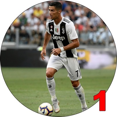 GRUBY OPŁATEK NA TORT RONALDO NOWE JUVENTUS