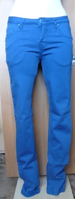 Niebieskie spodnie dżinsy jeansy rurki skinny S