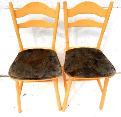 Krzesło gięte tapicerowane, malowane