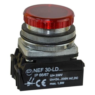 Lampa sygn.30mm czerwona NEF30 LDC 24V-230V Promet