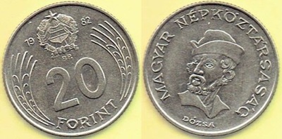 Węgry - 20 Forint 1982 r.