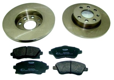 DISCS 2 PCS. + PADS FRONT OPEL CORSA C 240X11MM -ABS - milautoparts-fr.ukrlive.com