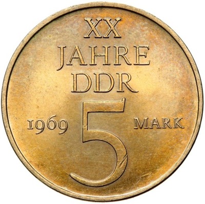 DDR - 5 Marek 1969 - 20 LAT DDR - MENNICZA UNC