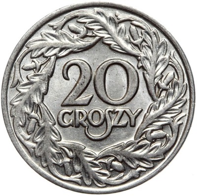 Polska - II RP - moneta - 20 Groszy 1923 - NIKIEL