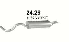 SILENCER END SKODA OCTAVIA 1.4 1.6 55KW 75KM HATCHBACK UNIVERSAL - milautoparts-fr.ukrlive.com