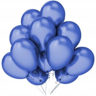 Balony hel 12" metalik niebieskie - 12 szt