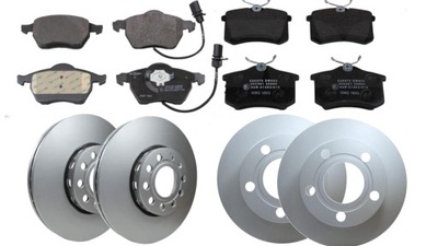 8× SET 4 PCS. DISCS + PADS FRONT +TYL VW PASSAT B5 AUDI A6 FACELIFT R21 - milautoparts-fr.ukrlive.com