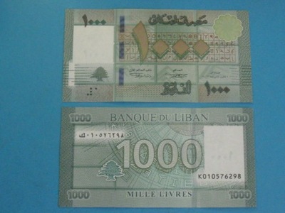 Liban Banknot 1000 Livres P-90 UNC 2016