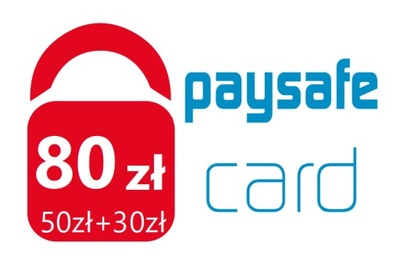 PaySafeCard 80 zł PSC Kod PIN Karta (50zł + 30zł)