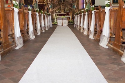 CHODNIK 25m za dywan do kościoła biały ślub 24h