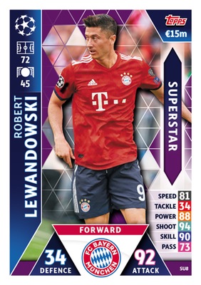 karta Champions league 2018/19 SU8. lewandowski