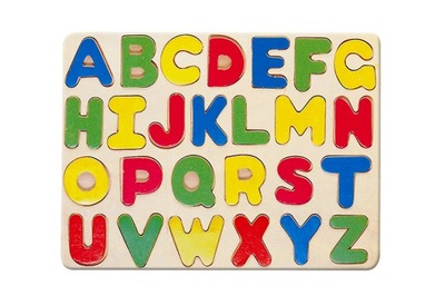 PUZZLE DREWNIANE UKŁADANKA alfabet edukacyjna