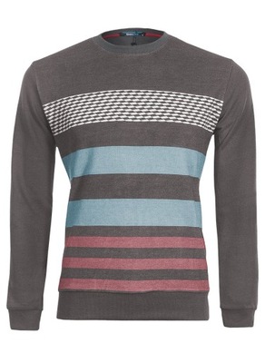 Sweter Męski Półgolf Bluza Męska 16737 r L brązowy